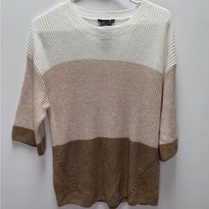 Matty M Color Block Elbow Sleeve Sweater size S